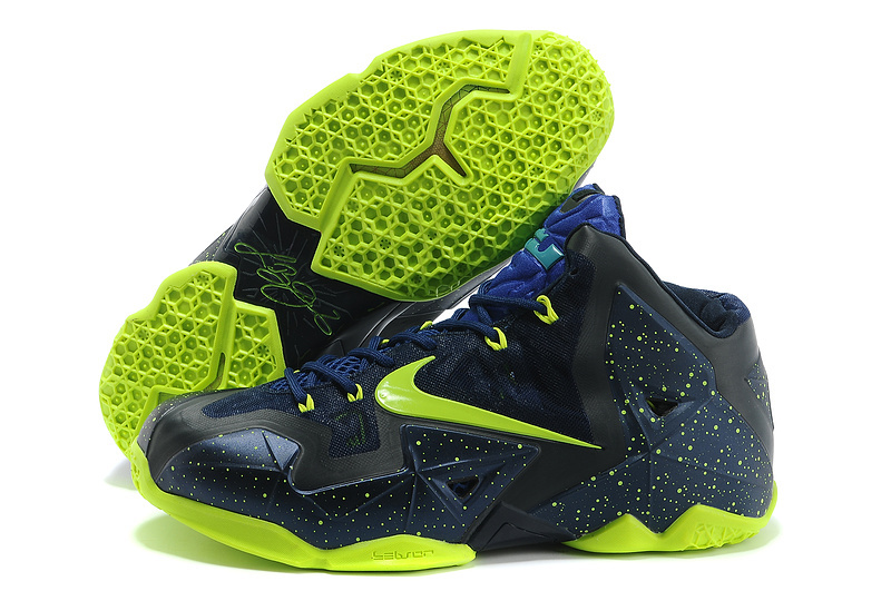 Best Gift Nike Air Max LeBron 11 P.S ELITE Deep Blue/Green For Men